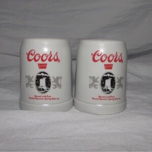 White Ceramic Beer Steins